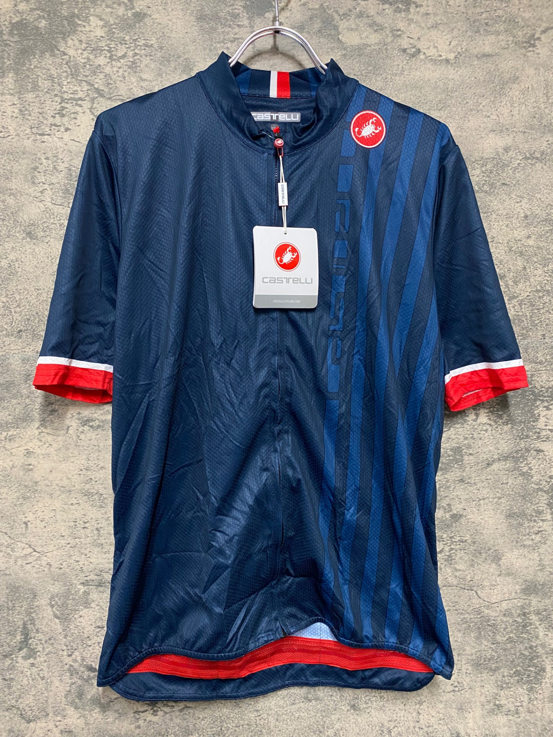 KK053 カステリ CASTELLI 半袖 サイクルジャージ 2XL 青