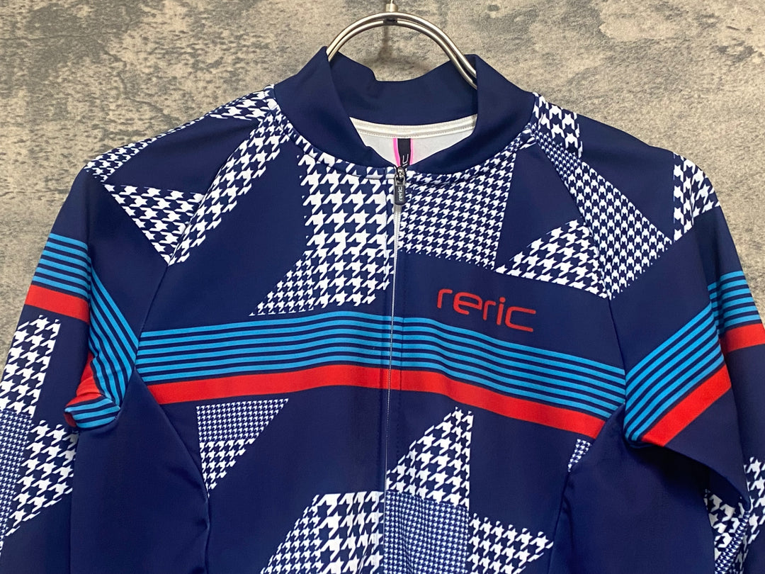 JV979 レリック reric Women's Sugar Long Sleeve Jersey 長袖サイクルジャージ 紺 M 裏起毛 レディース