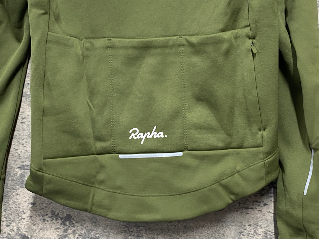 JZ019 ラファ Rapha MEN'S CORE WINTER JACKET 長袖 サイクルジャケット カーキ S 裏起毛
