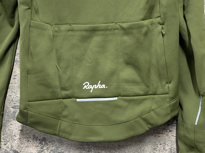 JZ019 ラファ Rapha MEN'S CORE WINTER JACKET 長袖 サイクルジャケット カーキ S 裏起毛