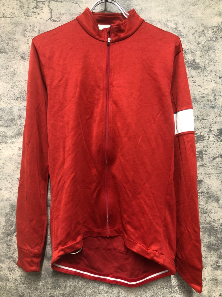 JD107 ラファ Rapha LONG SLEEVE JERSEY 長袖サイクルジャージ 赤 M