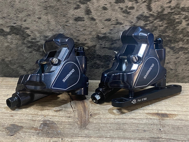 JX408 シマノ SHIMANO BR-RS805 ディスクブレーキキャリパー 前後セット ※パッド,脱落防止ピン欠品