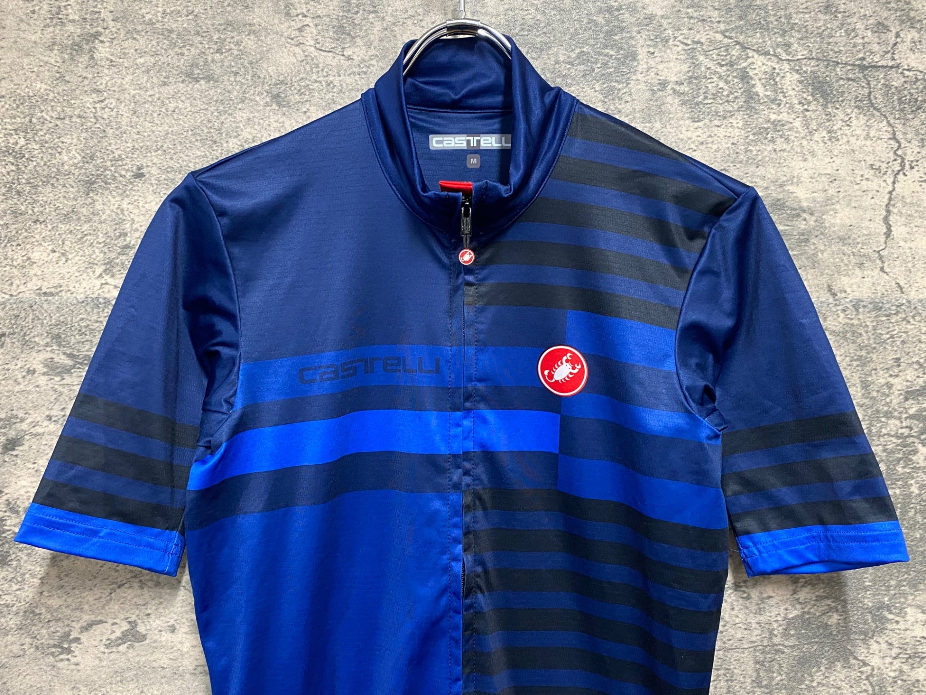 JQ889 カステリ CASTELLI ROSSOCORSA 半袖 サイクルジャージ 青 L