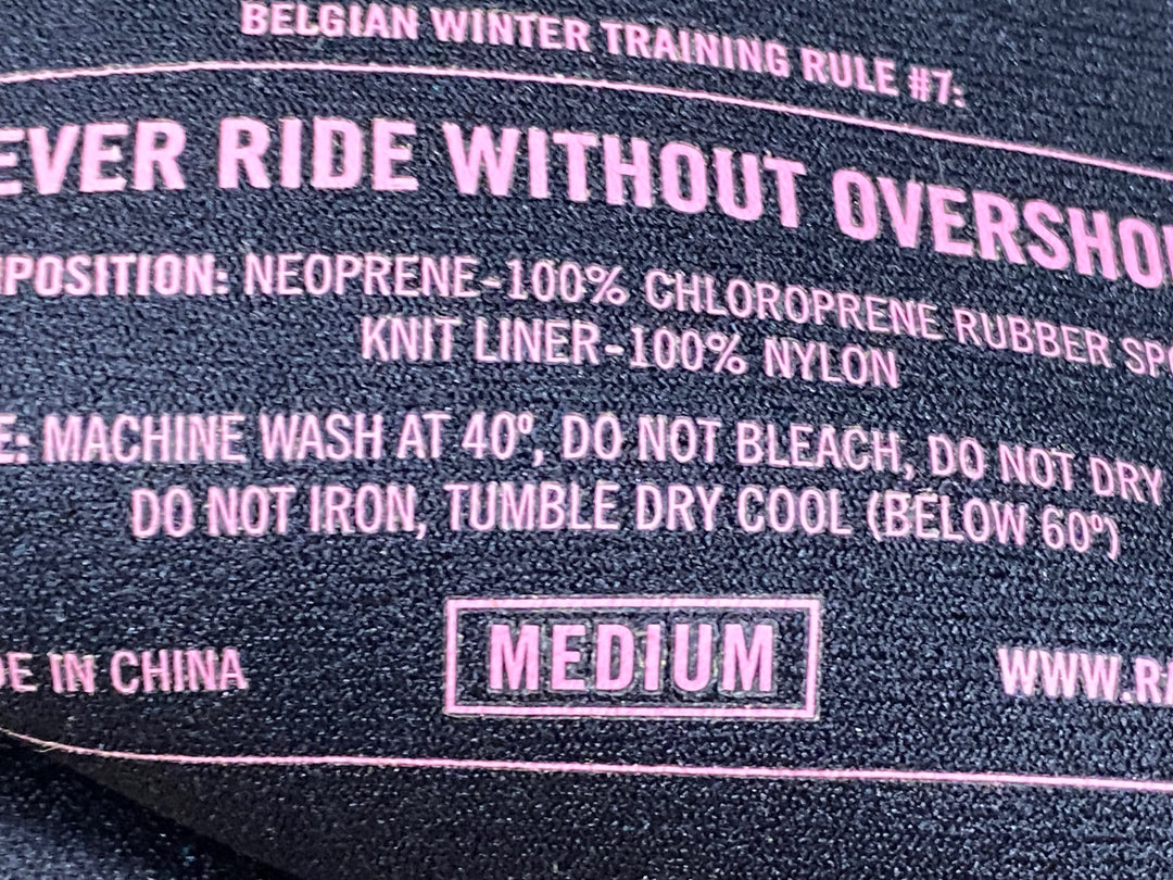 JZ548 ラファ Rapha NEVER RIDE WITHOUT OVERSHOES シューズウォーマー 黒 M