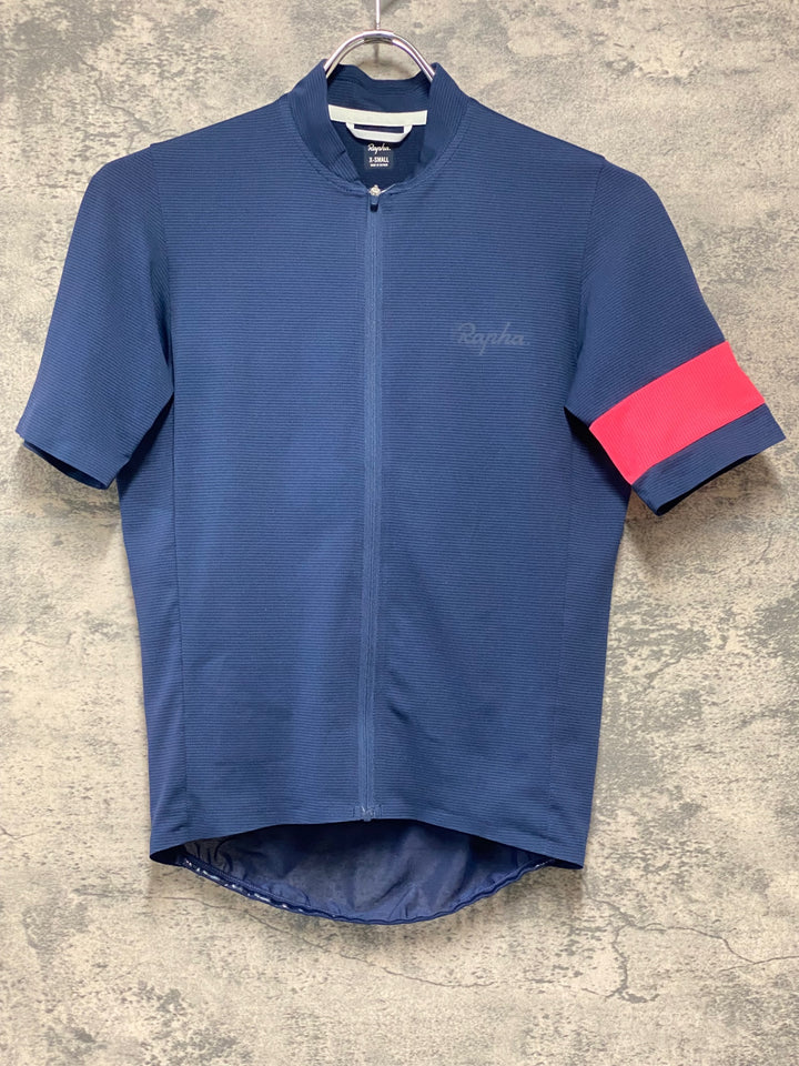 KJ277 ラファ Rapha CLASSIC FLYWEIGHT JERSEY 半袖 サイクルジャージ 青 XS