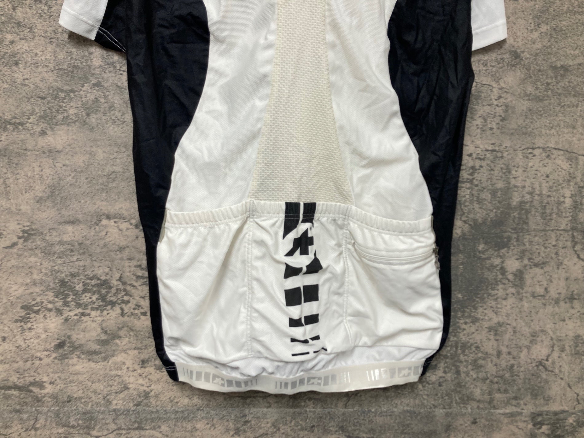 JQ968 アソス ASSOS SS.MILLE 半袖 サイクルジャージ 白 S ※シミ