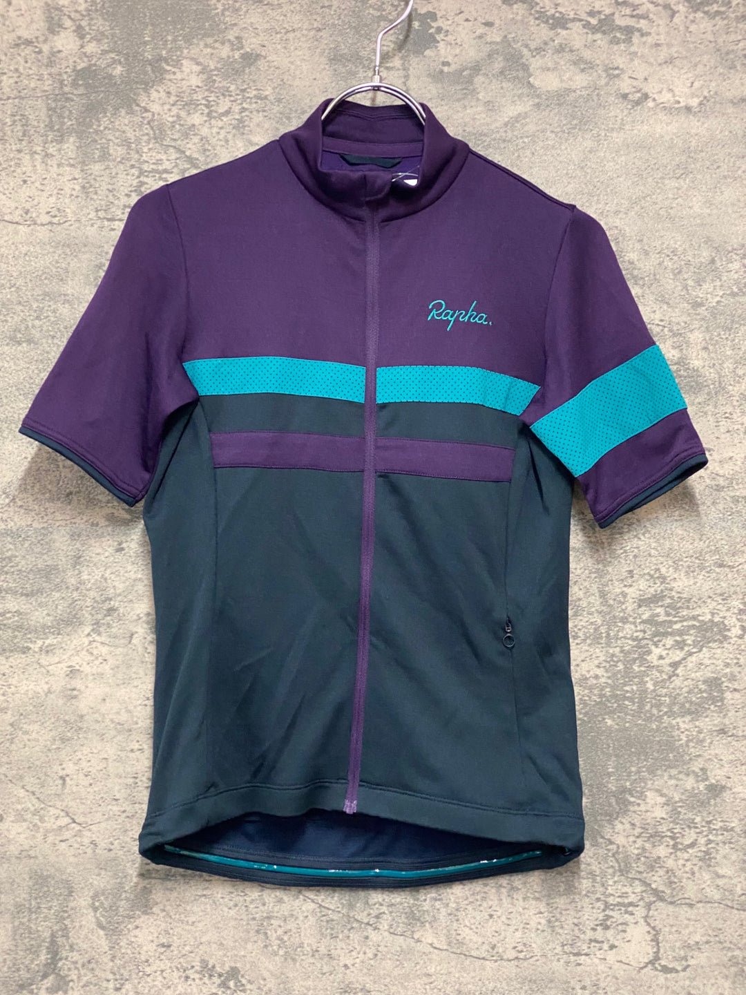 JM460 ラファ Rapha WOMEN'S BREVET JERSEY Ⅱ 半袖 サイクルジャージ 紫 黒 レディース XS