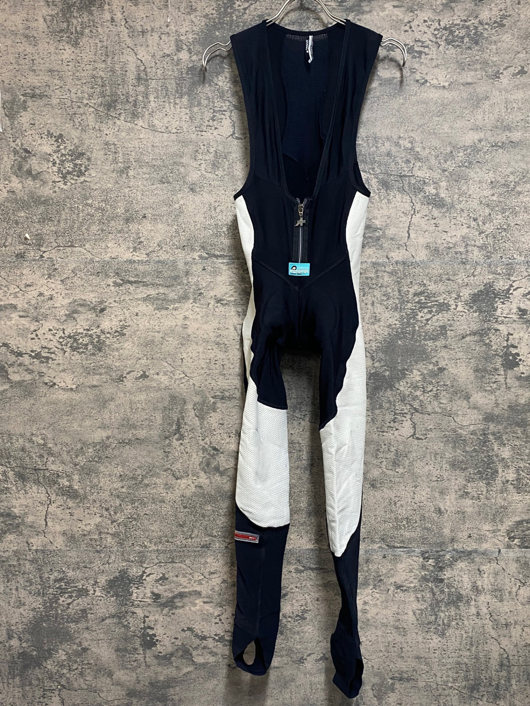 JN940 アソス assos ビブタイツ 白 黒 M 裏起毛 ※パッドスレ 汚れあり