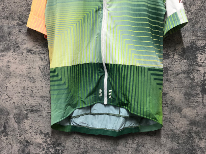 KK085 ラファ RAPHA TUNNEL VISION PT JERSEY 半袖 サイクルジャージ 緑 Lサイズ