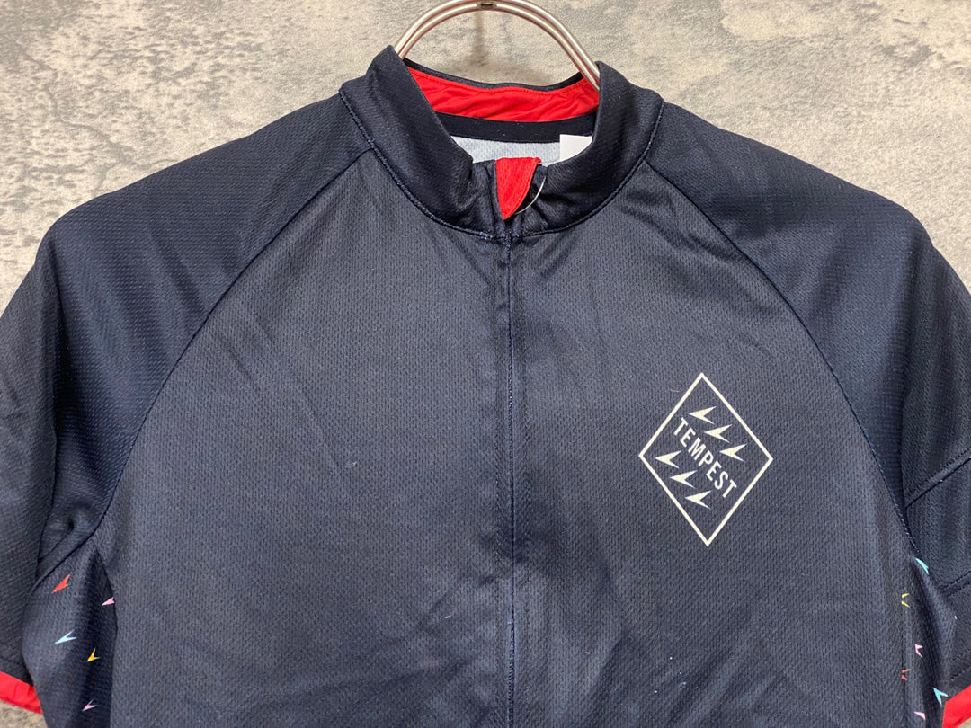 JX643 ラファ Rapha TEMPEST JERSEY 半袖 サイクルジャージ 紺 レディーズ S