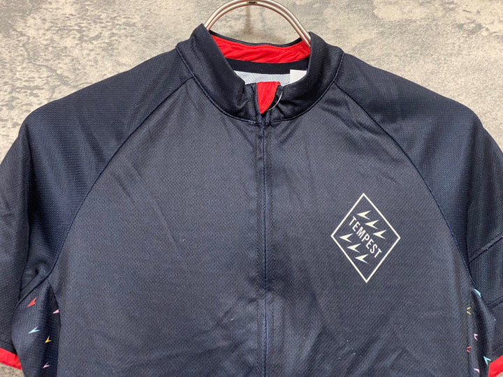 JX643 ラファ Rapha TEMPEST JERSEY 半袖 サイクルジャージ 紺 レディーズ S