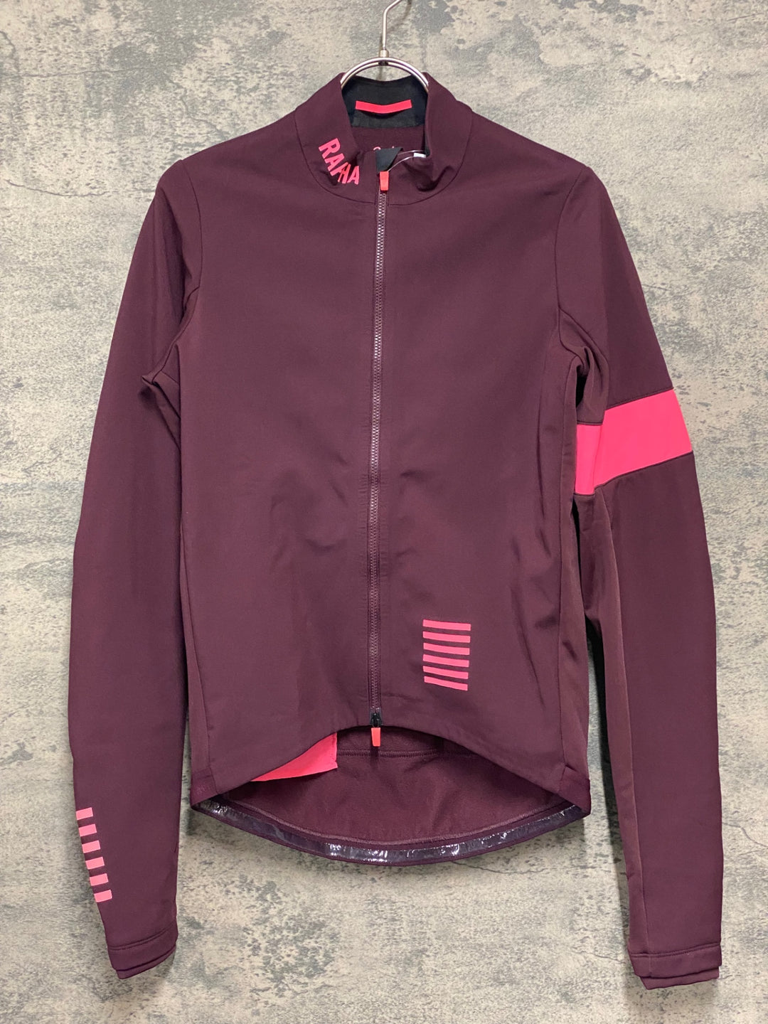 JW049 ラファ Rapha PRO TEAM TRAINING JACKET 長袖サイクルジャケット バーガンディー S 裏起毛