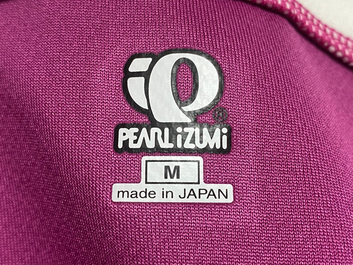 KD219 パールイズミ PEARL iZUMi UVロングスリーブジャージ 半袖/長袖 着脱式 サイクルジャージ M 赤紫 一部生地傷み