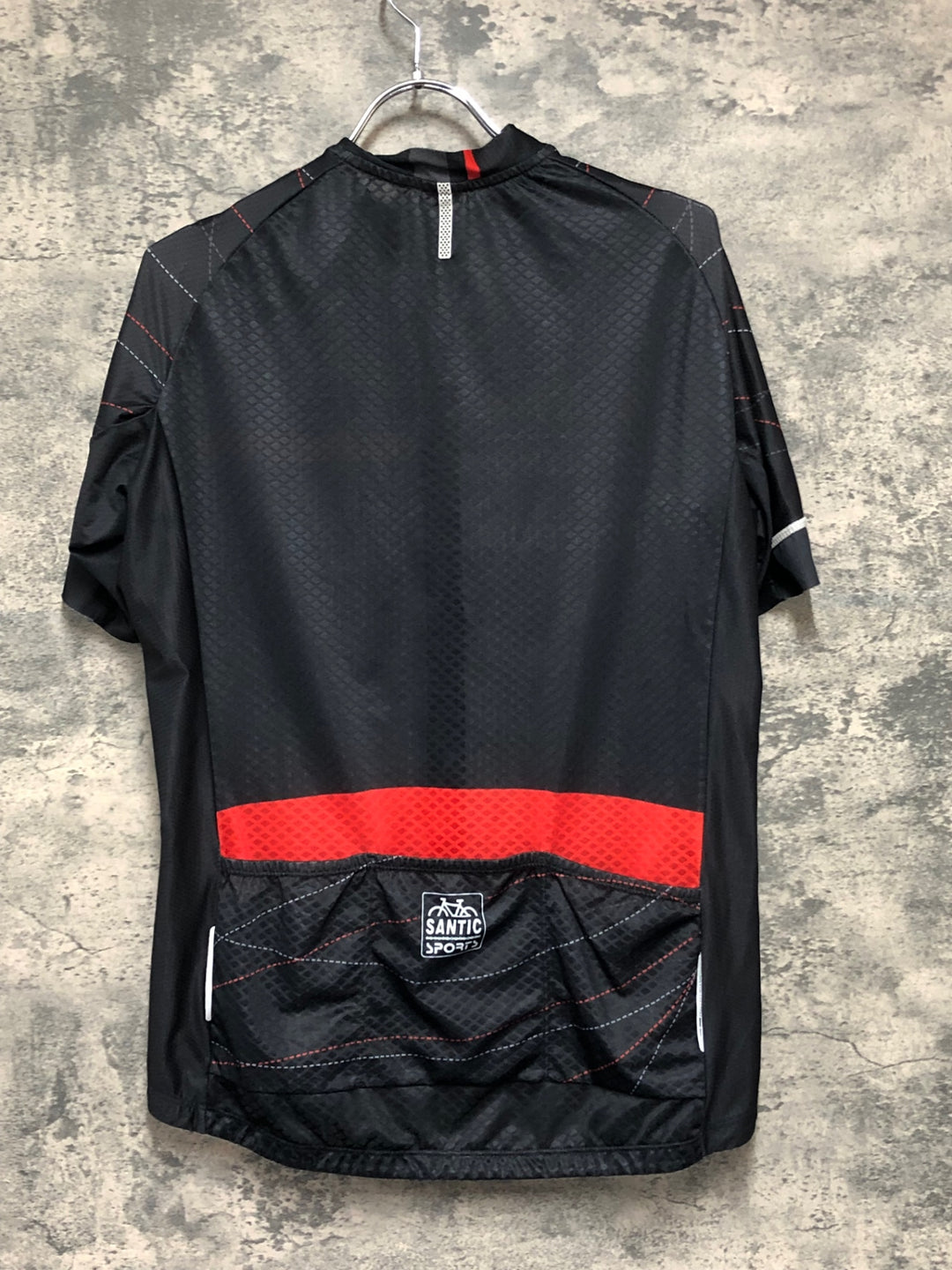 KD677 サンティック SANTIC 半袖 サイクルジャージ 黒 サイズ不明 ※タグカット