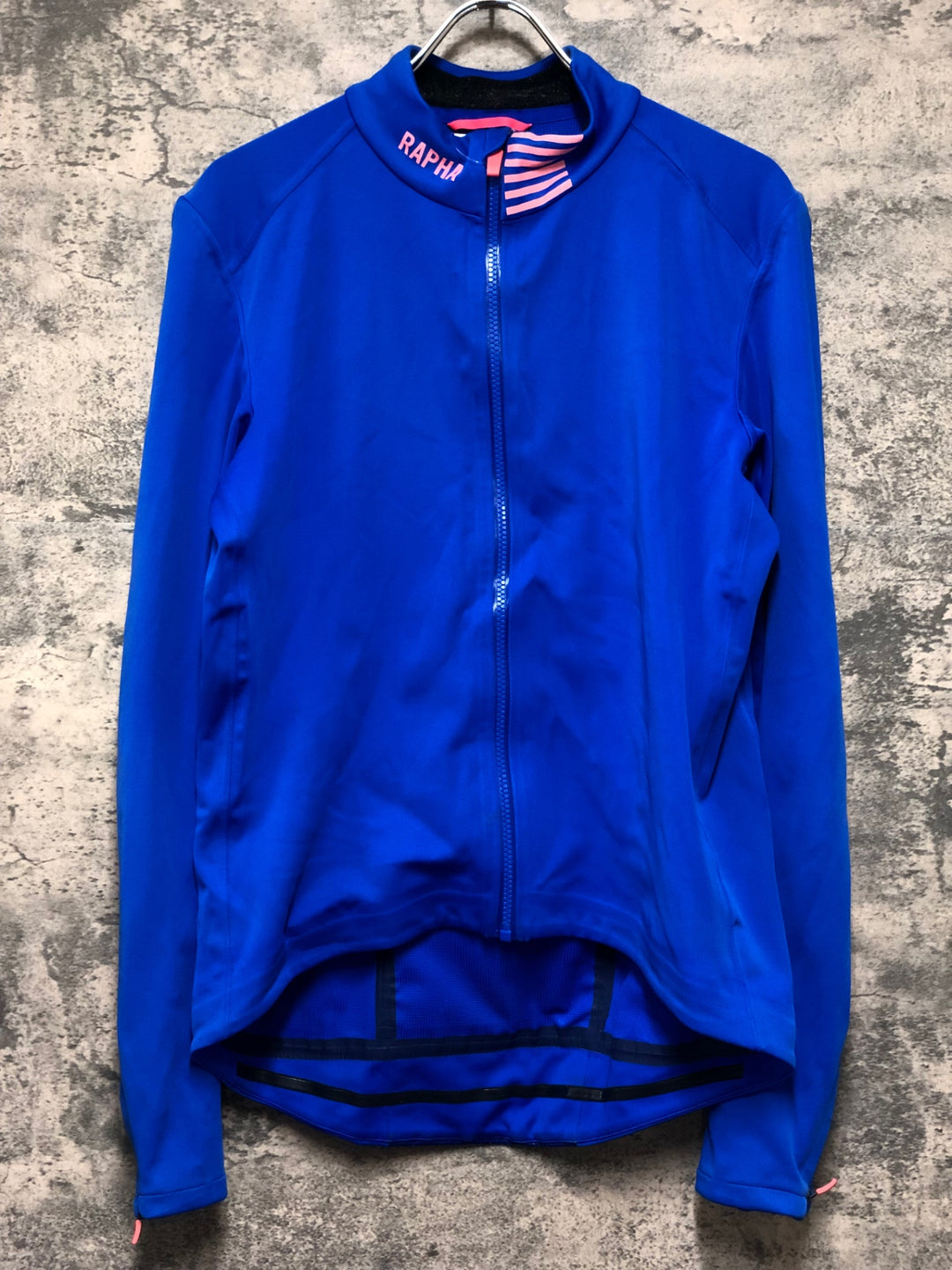 KL772 ラファ Rapha PRO TEAM SHOFTSHELL JACKET 長袖 サイクルジャケット 青 XL 擦れ