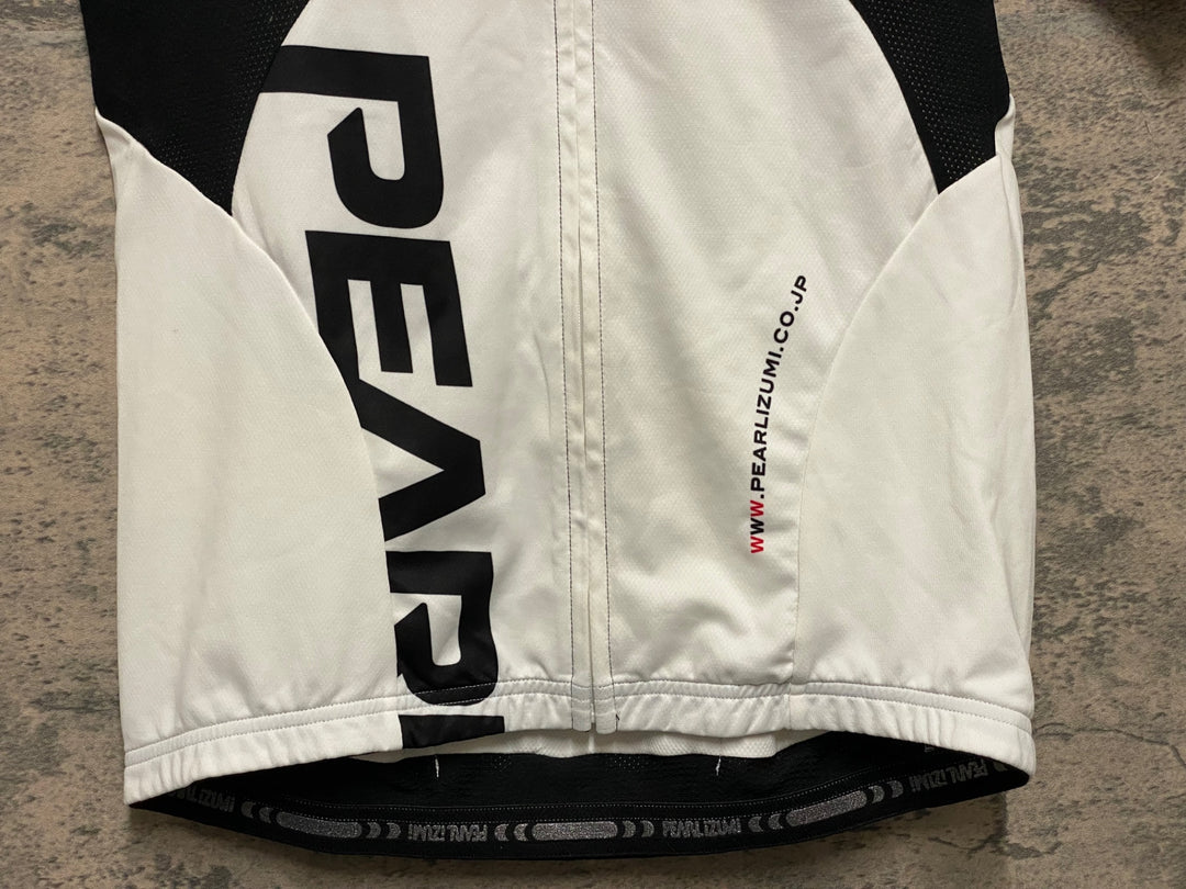 KN967 パールイズミ PEARL iZUMi 半袖 サイクルジャージ 白黒 L