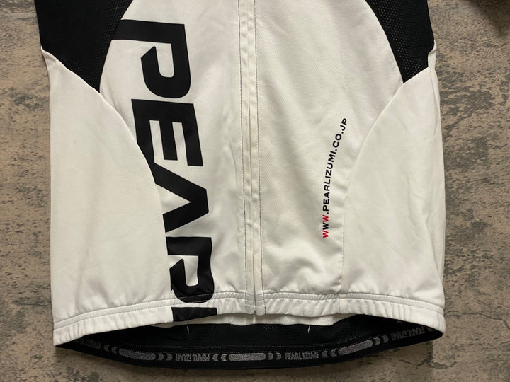 KN967 パールイズミ PEARL iZUMi 半袖 サイクルジャージ 白黒 L