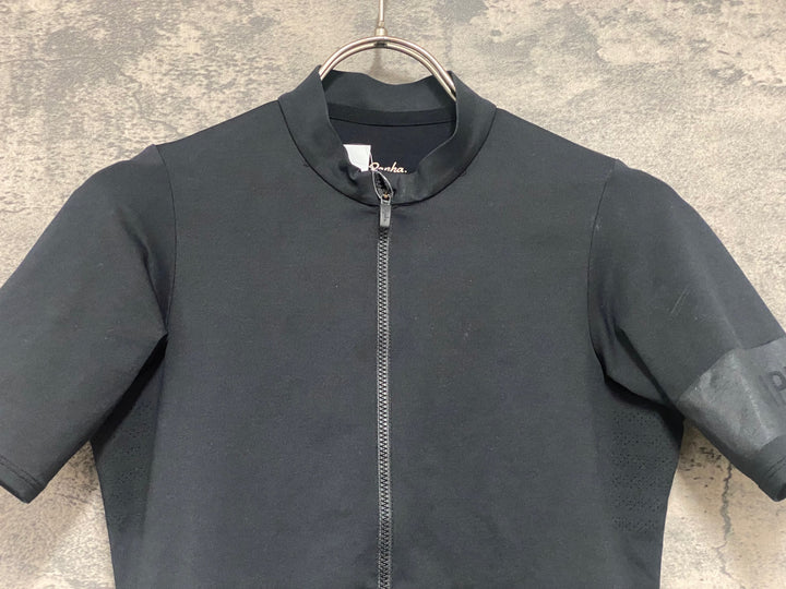JX036 ラファ Rapha PRO TEAM MID WEIGHT JERSEY 半袖 サイクルジャージ 黒 XS