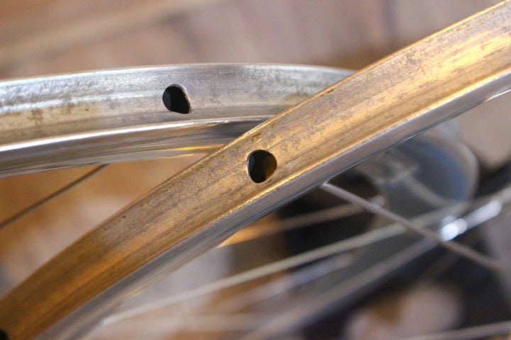 カンパニョーロ Campagnolo シャマル SHAMAL 1st アルミ チューブラー ホイールセット カンパ8S 銀シャマル 【名古屋店】