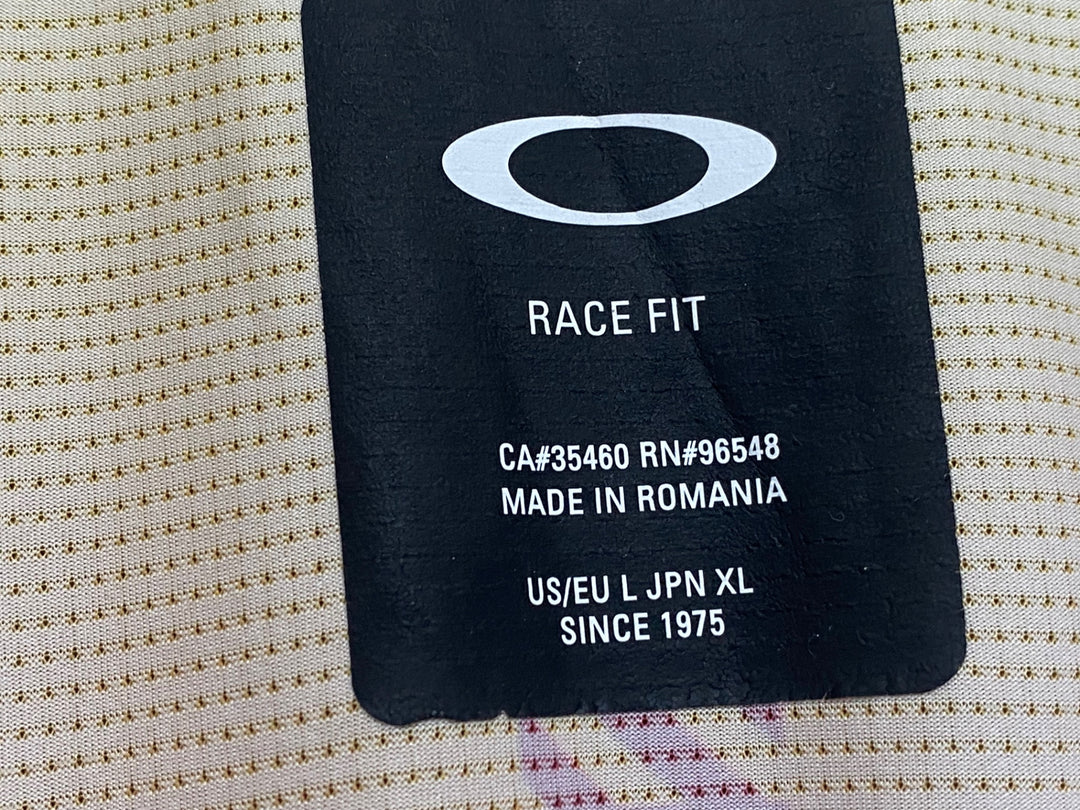 KG572 オークリー OAKLEY 半袖 サイクルジャージ 赤 RACE FIT XL ※ほつれあり