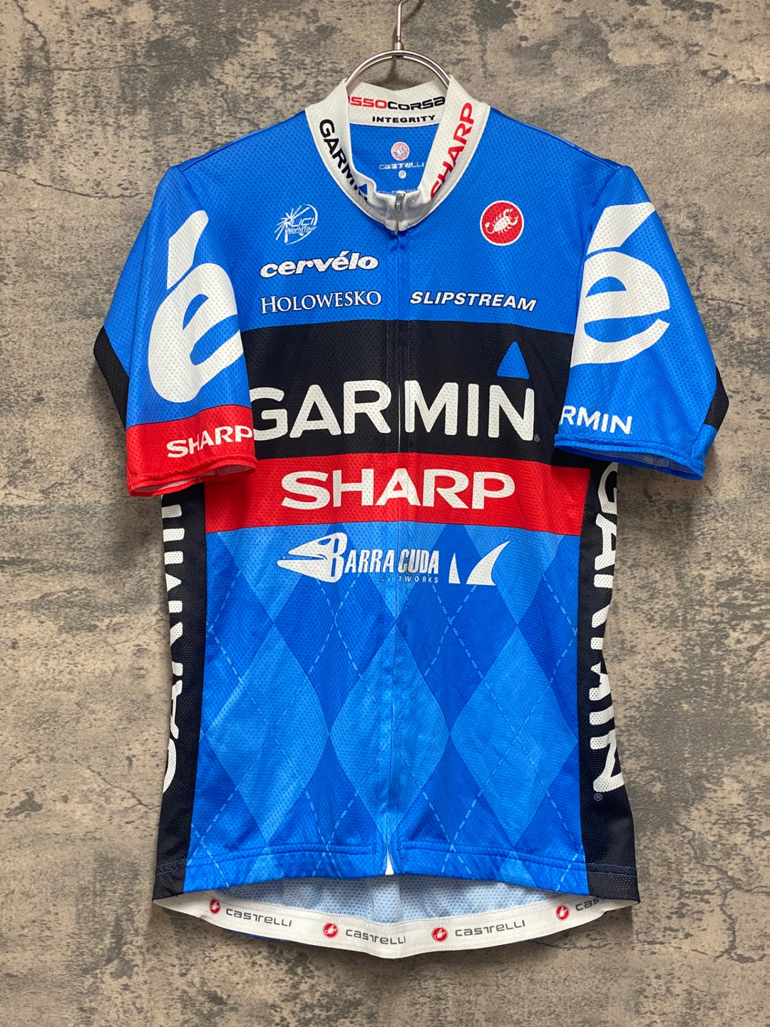 KB550 カステリ CASTELLI GARMIN 半袖 サイクルジャージ 青 M