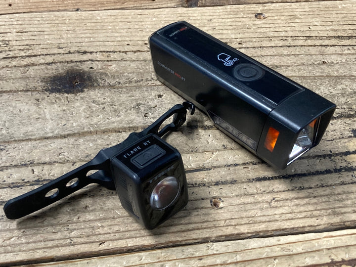 KF918 トレック TREK COMMUTER PRO RT / トレック TREK FLARE RT 前後ライトセット 点灯確認済 ※フロントライトマウント欠品