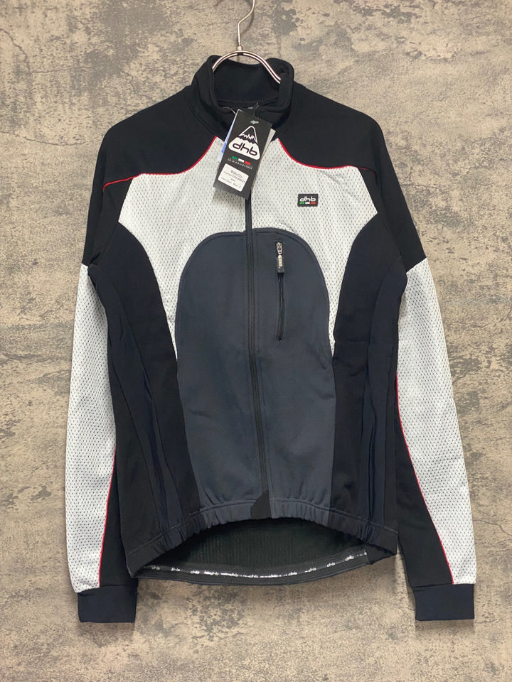 JX620 dhb 長袖 サイクルジャケット 白黒 S 裏起毛