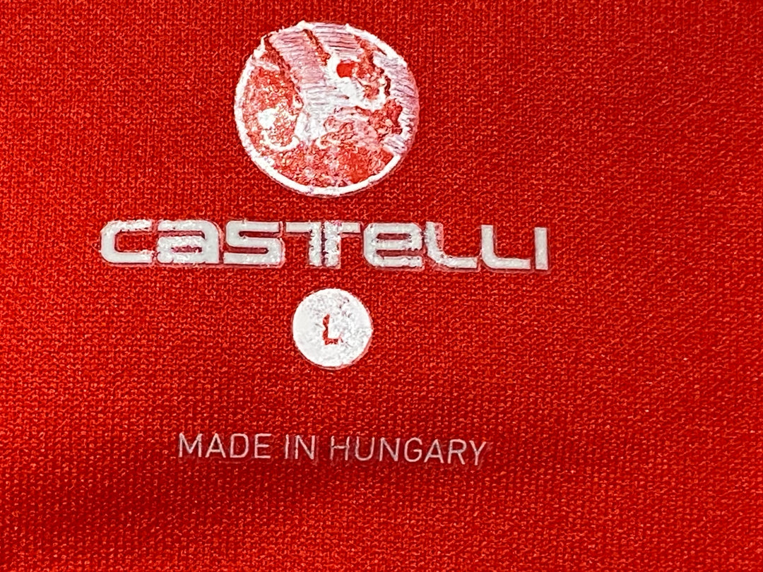JF446 カステリ CASTELLI ROSSOCORSA 長袖 サイクルジャケット 赤 L