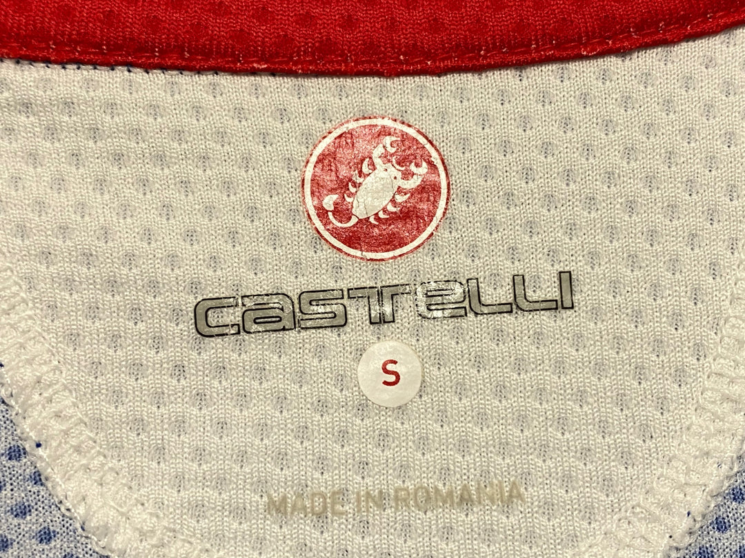 KB551 カステリ CASTELLI GARMIN 半袖 サイクルジャージ 青 S