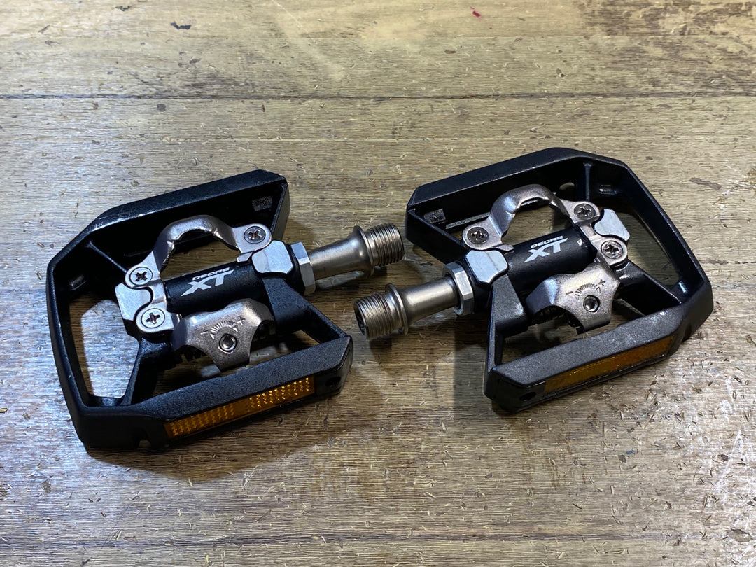 KP376 シマノ SHIMANO DEORE XT PD-T8000 ビンディングペダル 片面SPD 片面フラット