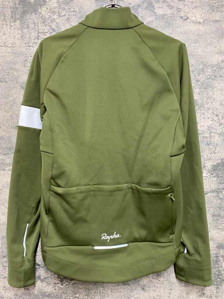 JS013 ラファ Rapha MEN'S CORE WINTER JACKET 長袖 サイクルジャケット オリーブ M 裏起毛