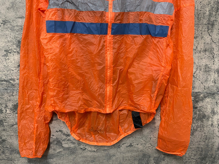 KD164 ラファ Rapha BREVET FLYWEIGHT WIND JACKET 長袖 ウィンドブレーカー オレンジ XL