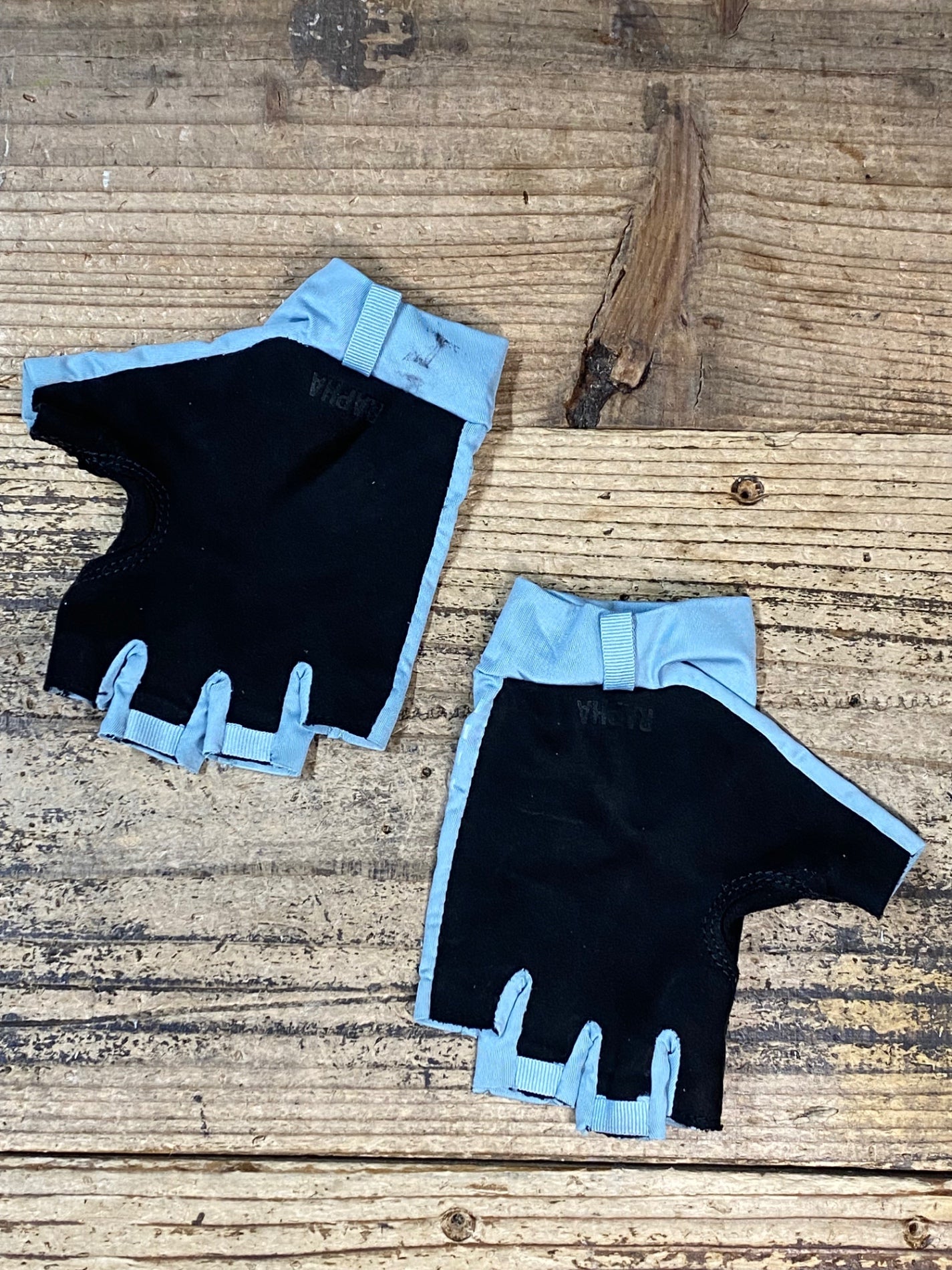 JU410 ラファ Rapha PRO TEAM MITTS 指切り グローブ 水色 黒 M – BICI