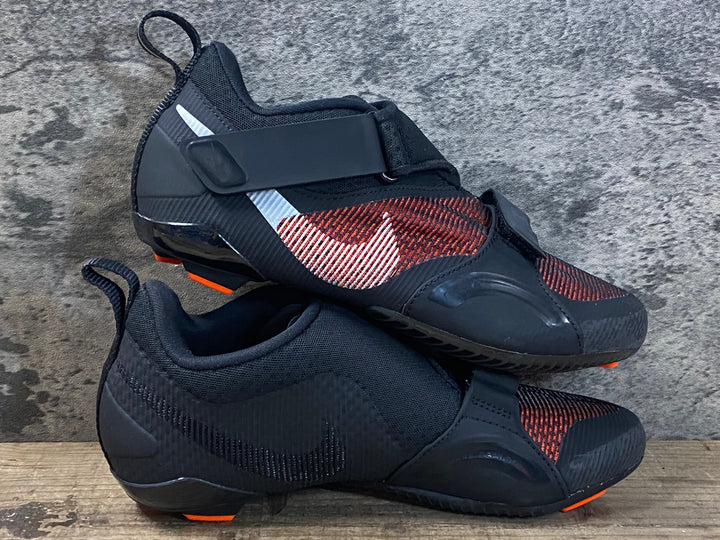 JR156 ナイキ NIKE W NIKE SUPERREP CYCLE ビンディングシューズ 黒オレンジ EU38