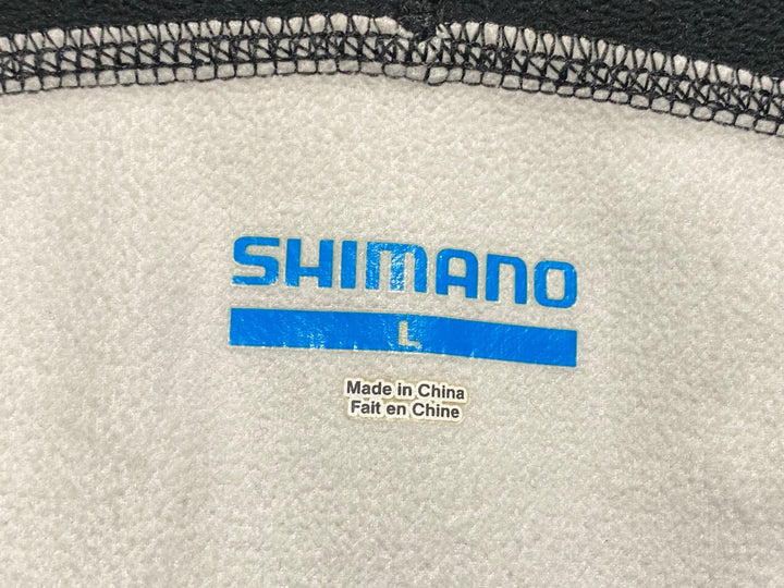 JZ643 シマノ SHIMANO 長袖 サイクルジャケット 白 黒 L 裏起毛