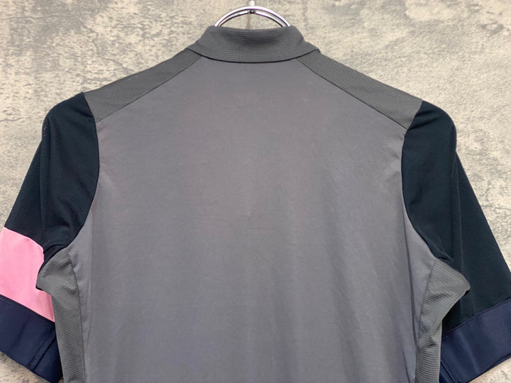 JM828 ラファ Rapha PRO TEAM TRAINING JERSEY 半袖 サイクルジャージ グレー S ※小穴あり