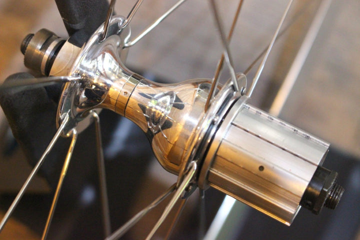 カンパニョーロ Campagnolo シャマル SHAMAL 1st アルミ チューブラー ホイールセット カンパ8S 銀シャマル 【名古屋店】