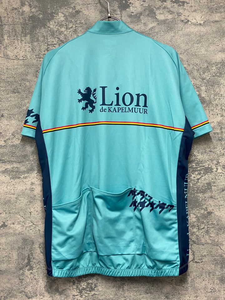 KL042 リオンドカペルミュール Lion de KAPELMUUR 半袖 サイクルジャージ チェレステ WL ※スレあり