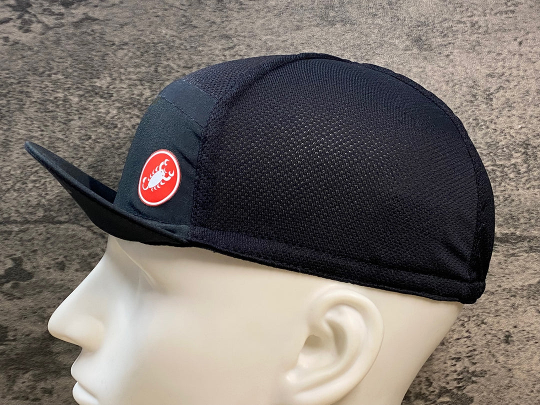 JU888 カステリ CASTELLI サイクルキャップ 黒 ワンサイズ