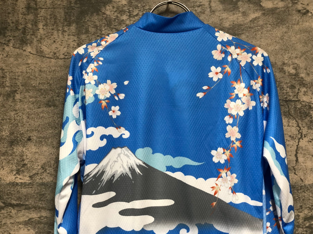 KE205 DECOJA 長袖 サイクルジャージ 青 M