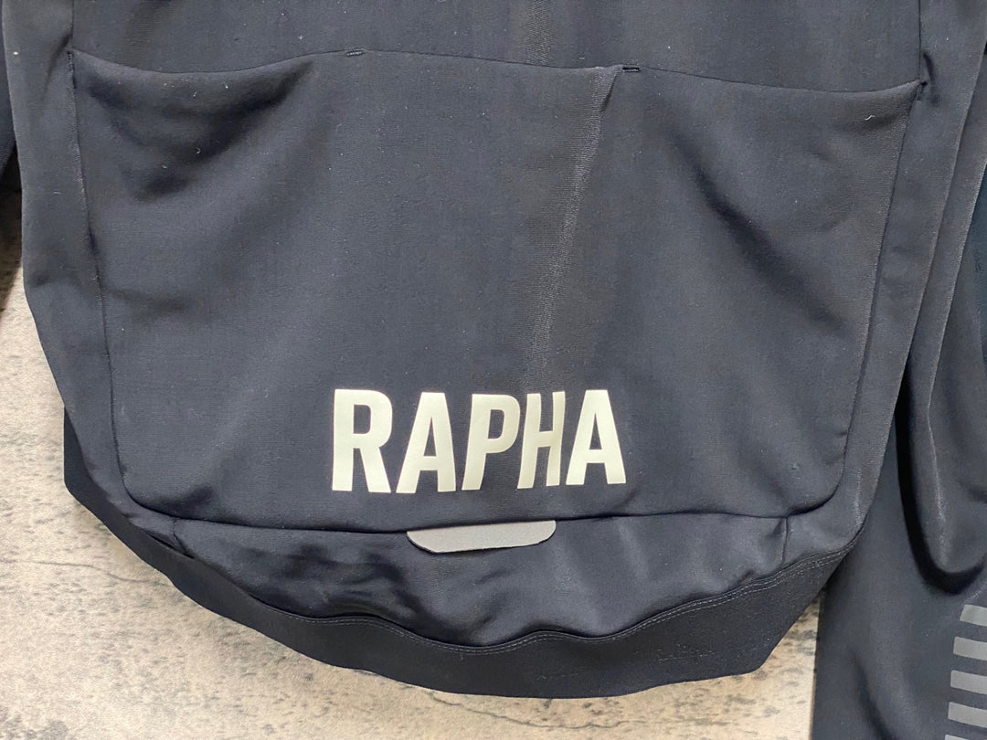 JY359 ラファ Rapha PRO TEAM JERSEY 長袖 サイクルジャージ 黒 M 裏起毛