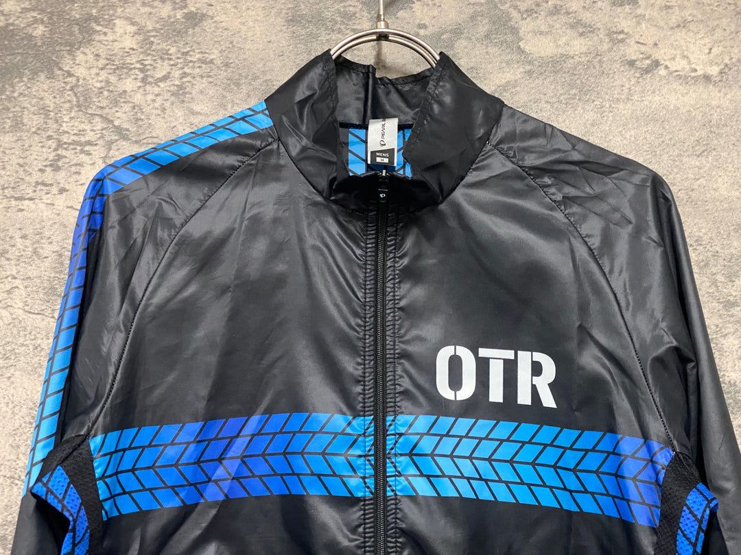 KA422 パールイズミ PEARL iZUMi 長袖 ウインドブレイカー 黒 青 M ほつれ
