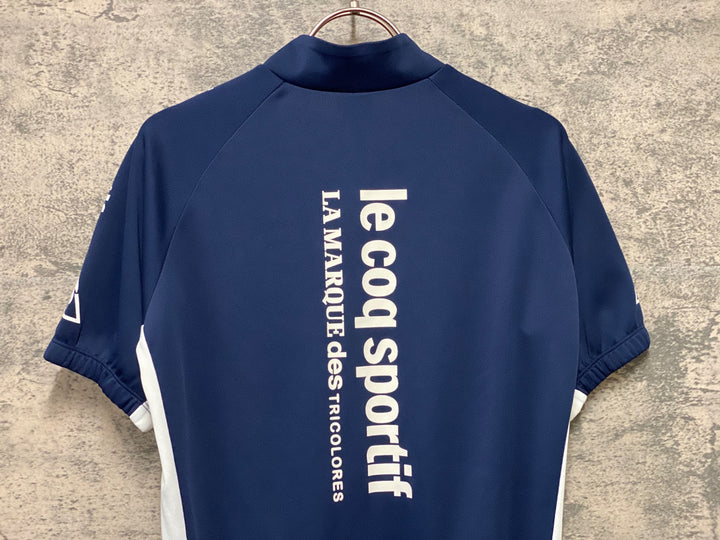 KI223 ルコックスポルティフ le coq sportif 半袖 サイクルジャージ 紺 M