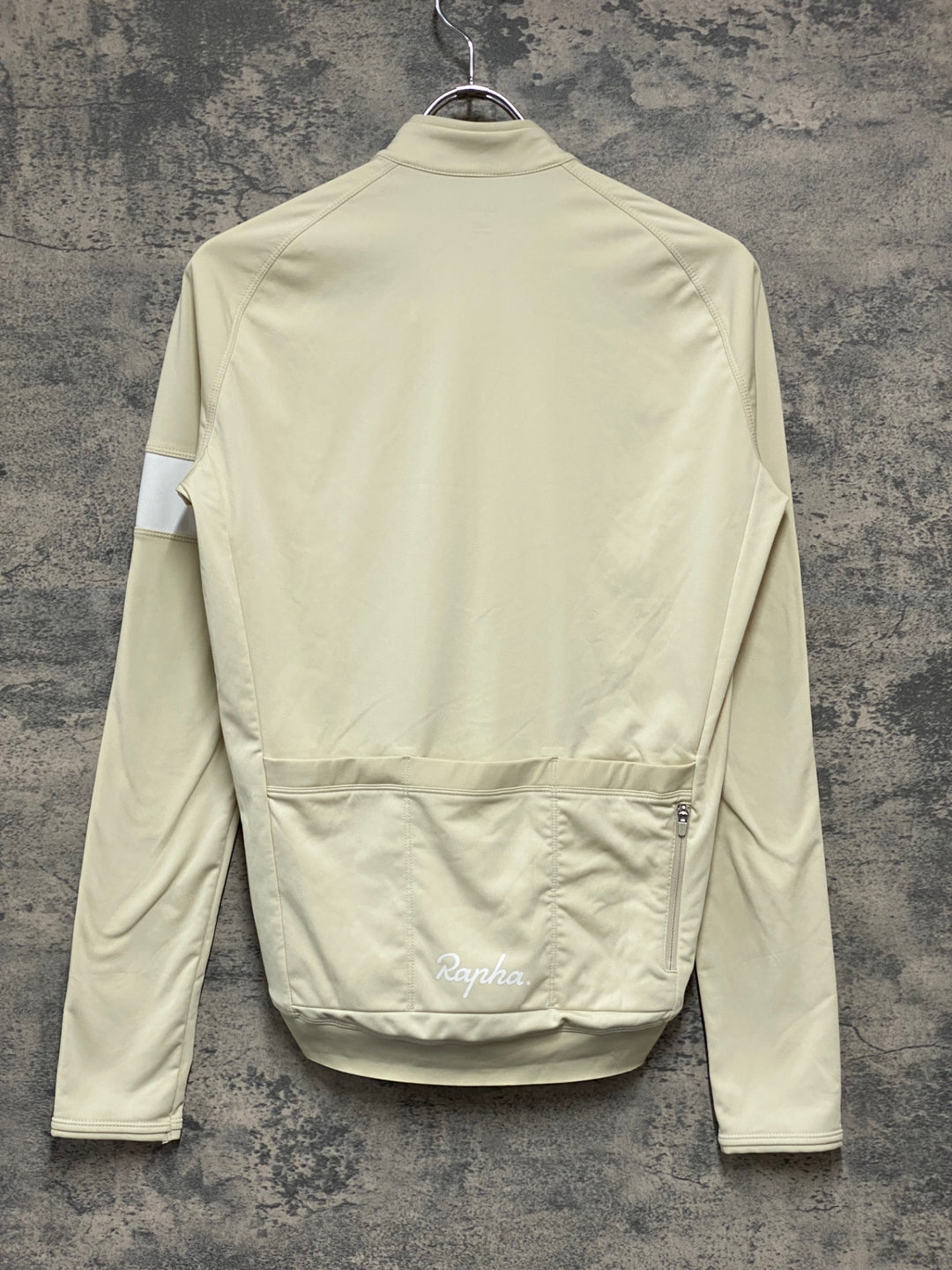 JZ020 ラファ Rapha MEN'S LONG SLEEVE CORE JERSEY 長袖 サイクルジャージ ベージュ S 裏起毛