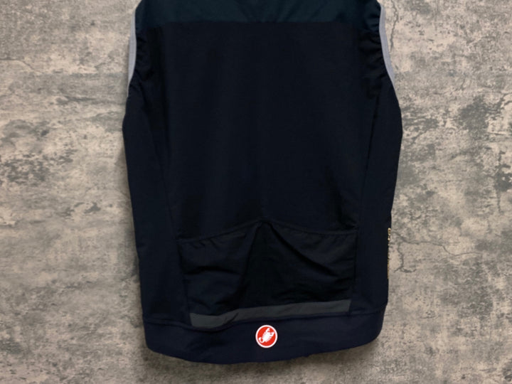 JW513 カステリ CASTELLI ロッソコルサ ROSSO CORSA perfetto ジレ サイクルベスト 黒 XL GORE-TEX INFINIUM