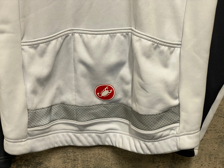 JI038 カステリ CASTELLI 長袖 サイクルジャケット 白 S 裏起毛 GORE-TEX INFINIUM