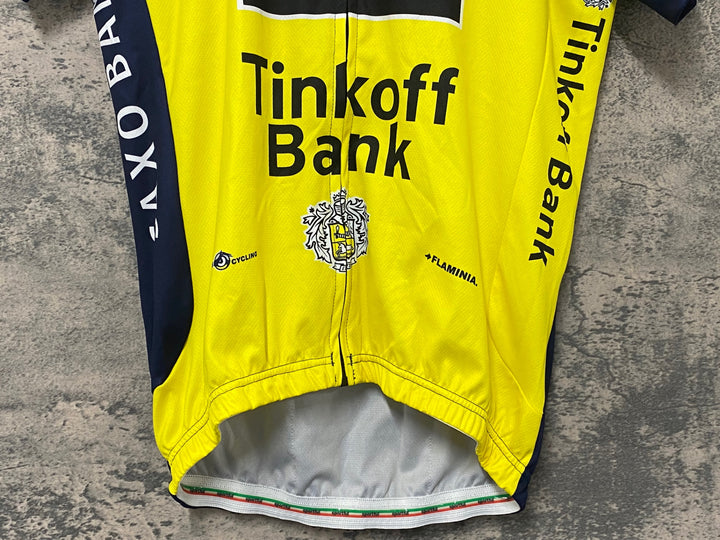 KJ825 スポーツフル sportful 半袖 サイクルジャージ 黃 紺 L SAXO BANK