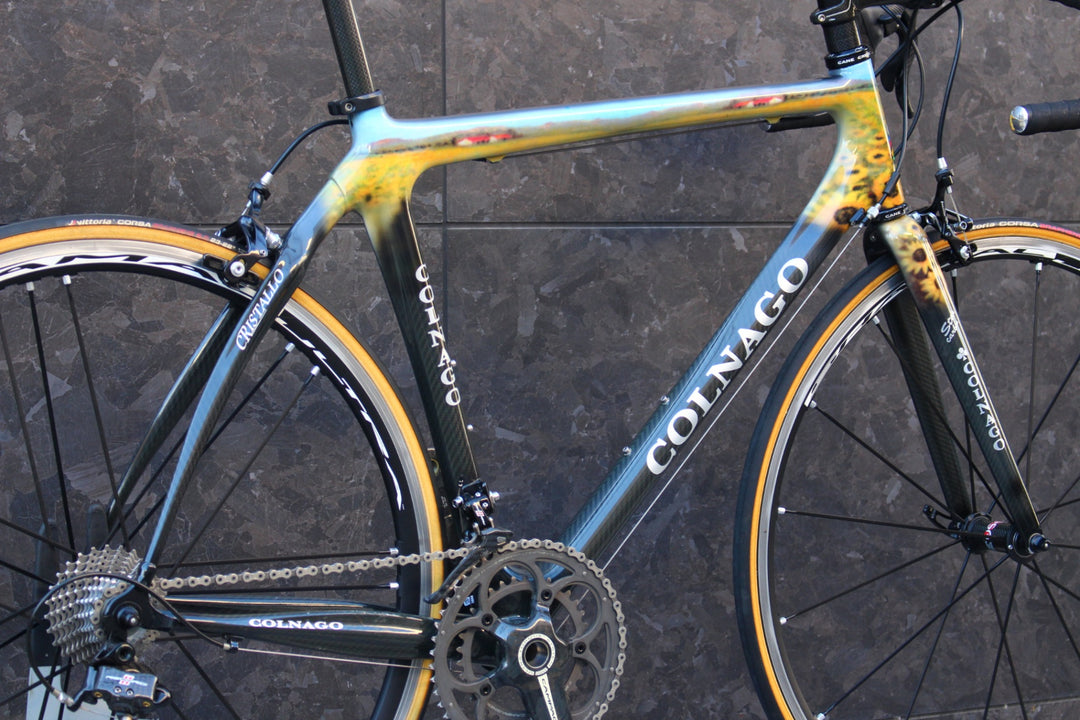 コルナゴ COLNAGO クリスタロ CRISTALLO Sunflowerカラー 2008年モデル カンパニョーロ レコード 11S カーボン ロードバイク 【福岡店】