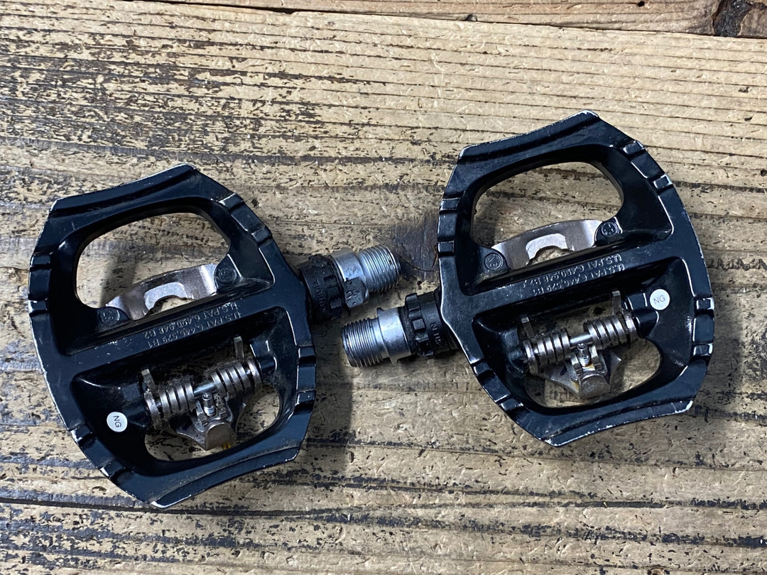 JZ519 シマノ SHIMANO PD-A530 ビンディングペダル 片面フラット 黒 SPD
