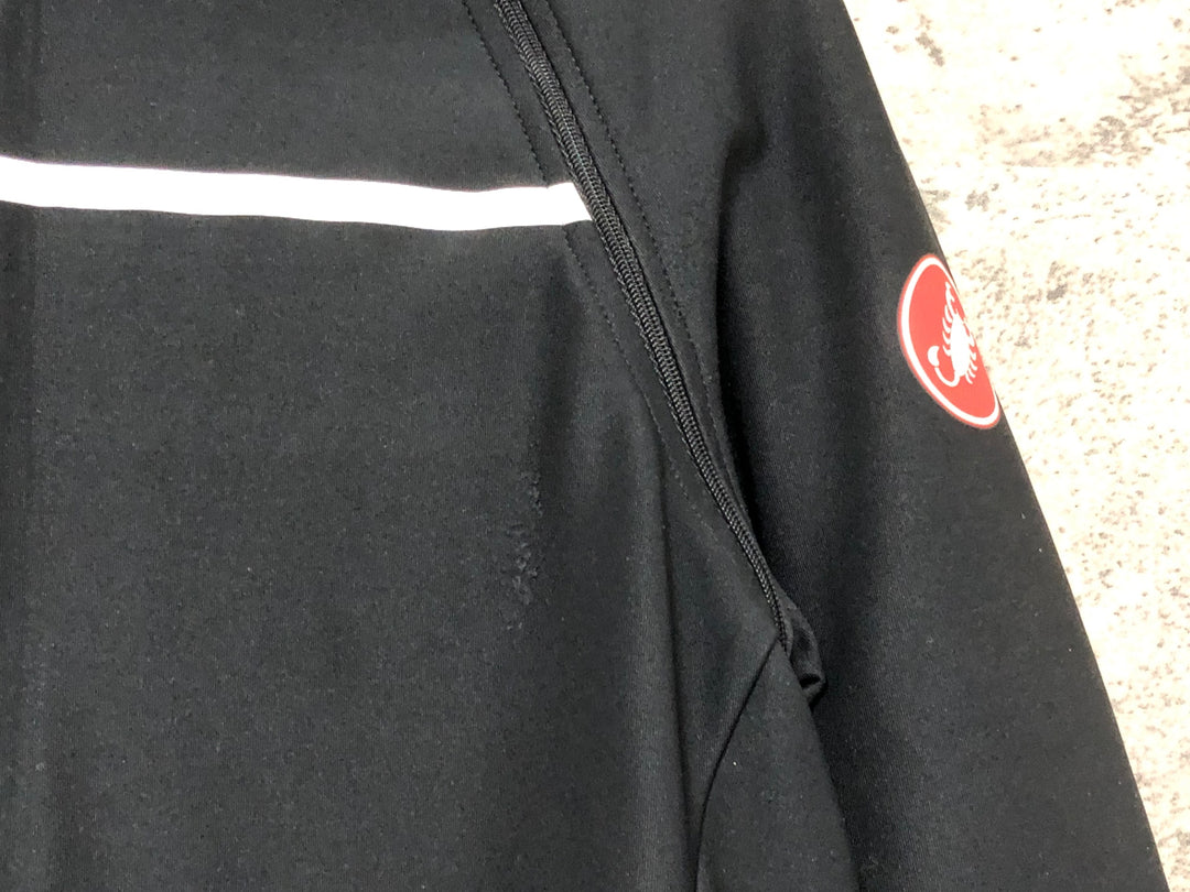 JV451 カステリ CASTELLI ロッソコルサ ROSSO CORSA Perfetto 長袖 サイクルジャケット 黒 S